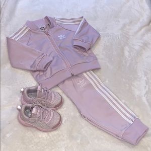Lavender Adidas Track Suit